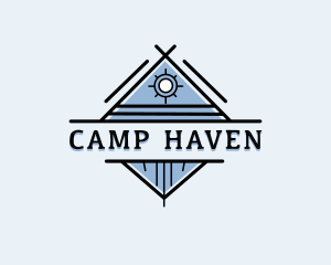 Tent Camp Teepee logo design