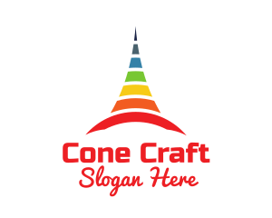 Cone - Colorful Cone Tower logo design