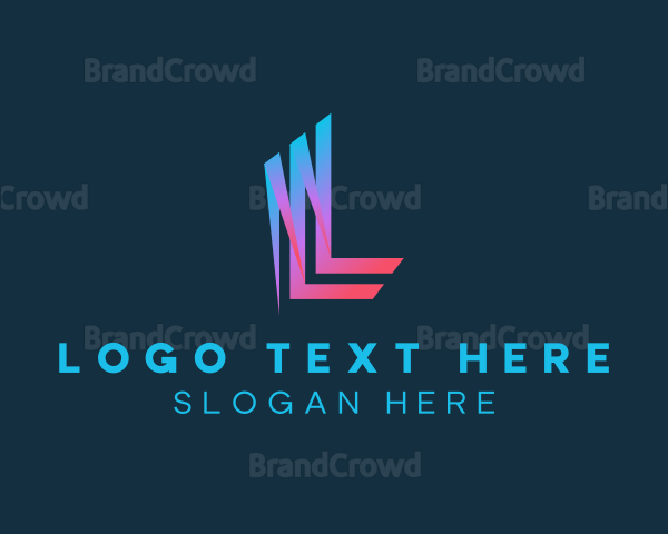 3D Gradient Letter L Logo