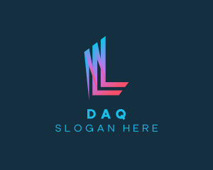 3D Gradient Letter L Logo