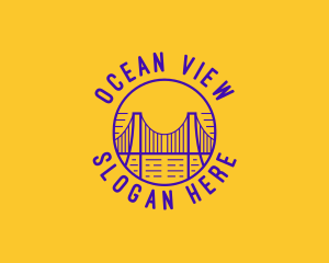 Pier - Golden Gate Bridge Tourism logo design