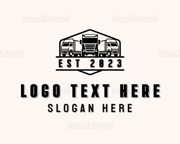 Box Trucking Transportation Logo