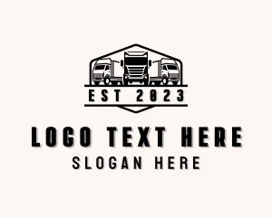 Emblem - Box Trucking Transportation logo design