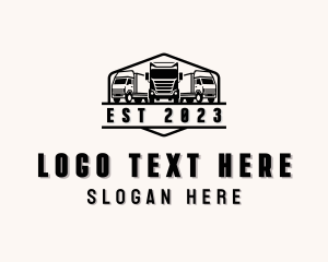 Box Trucking Transportation Logo