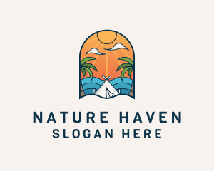 Island Tourist Vacation logo design