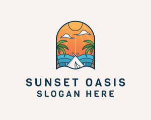 Island Tourist Vacation logo design