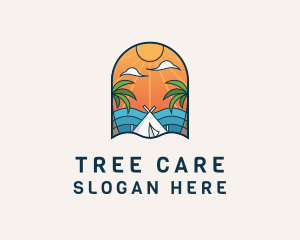 Island Tourist Vacation logo design