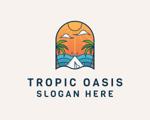 Island Tourist Vacation logo design