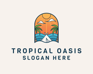 Island Tourist Vacation logo design