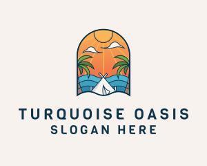 Island Tourist Vacation logo design