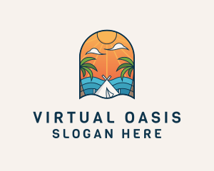 Island Tourist Vacation logo design