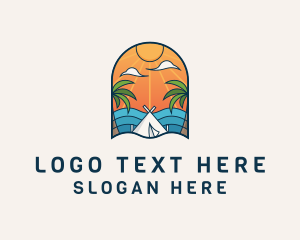 Island Tourist Vacation Logo
