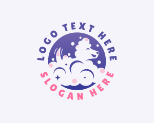 Cute - Dog Bubble Bath logo design