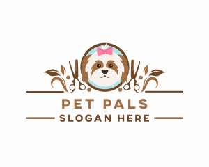 Dog Pet Grooming logo design