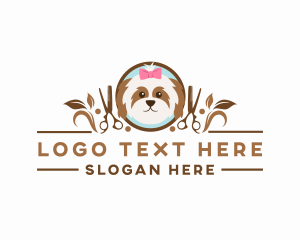 Shears - Dog Pet Grooming logo design
