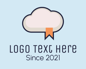 Ribbon - Cloud Bookmark Library logo design