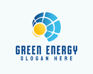 Sun Solar Panel Energy logo design