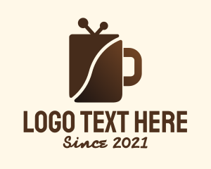 Coffee Mug - Brown Drinking Mug logo design