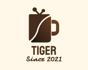 Latter - Brown Drinking Mug logo design