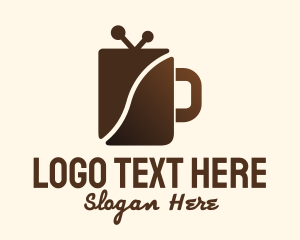 Brown Drinking Mug Logo