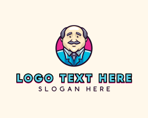 Oldman - Old Man Businessman logo design