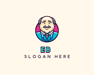 Professional - Old Man Businessman logo design
