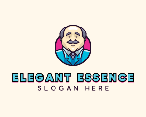 Old Man Businessman  logo design