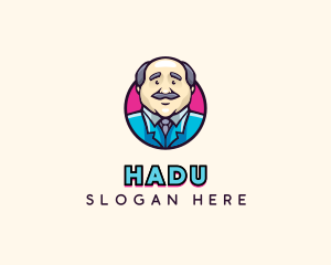 Professional - Old Man Businessman logo design