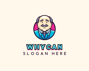 Old Man - Old Man Businessman logo design