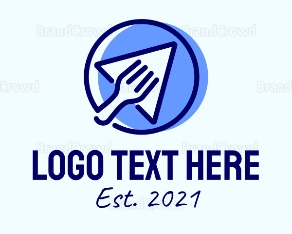 Blue Food Delivery Logo