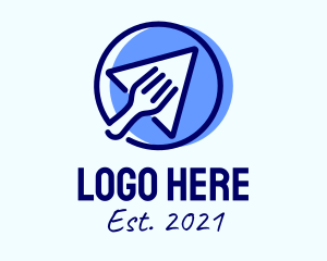 Blue Food Delivery  logo design