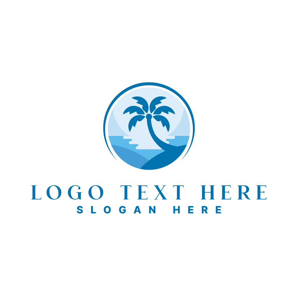 Palm Tree Beach Logo | BrandCrowd Logo Maker | BrandCrowd