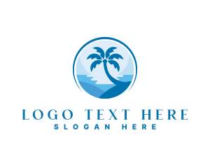 Sky - Palm Tree Beach logo design