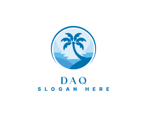 Palm Tree Beach Logo