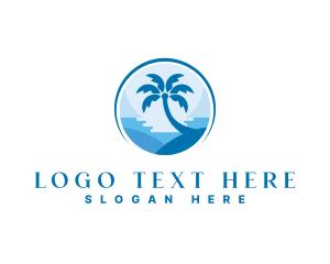 Palm Tree Beach Logo