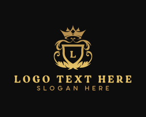 High End - Royal Crown Shield logo design