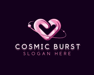 Cosmic Heart Orbit logo design