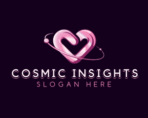 Cosmic Heart Orbit logo design