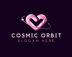 Cosmic Heart Orbit logo design