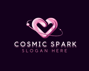 Cosmic Heart Orbit logo design