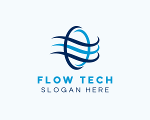 Flow - Cooling Wind Ventilation logo design