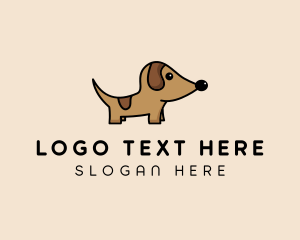 Veterinary - Dachshund Pup Dog logo design