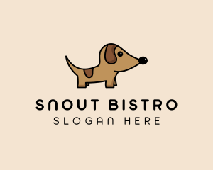 Snout - Dachshund Pup Dog logo design