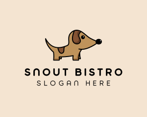 Dachshund Pup Dog  logo design