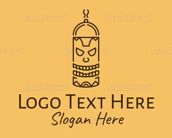 Totem Pole Cooking Outline Logo