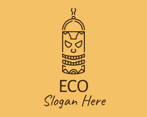 Totem Pole Cooking Outline Logo