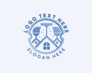 Roofing - Residential Home Cleaning logo design