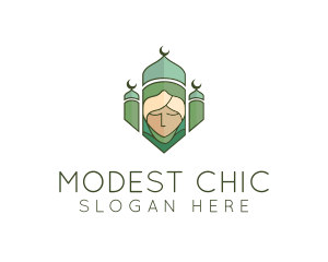 Hijab - Islam Temple Turban logo design