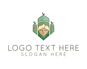 Hijab - Islam Temple Turban logo design