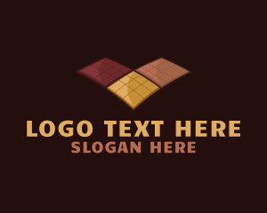 Flooring Interior Letter V logo design